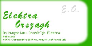 elektra orszagh business card